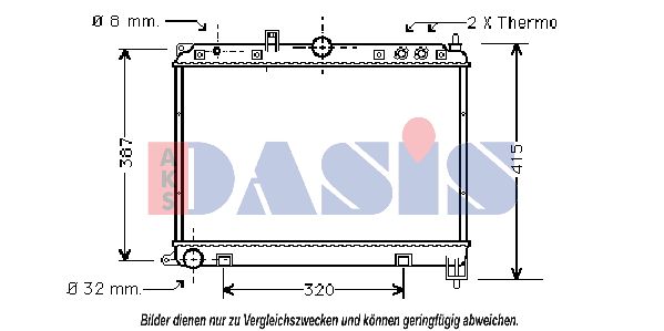 AKS DASIS Jäähdytin,moottorin jäähdytys 370420N